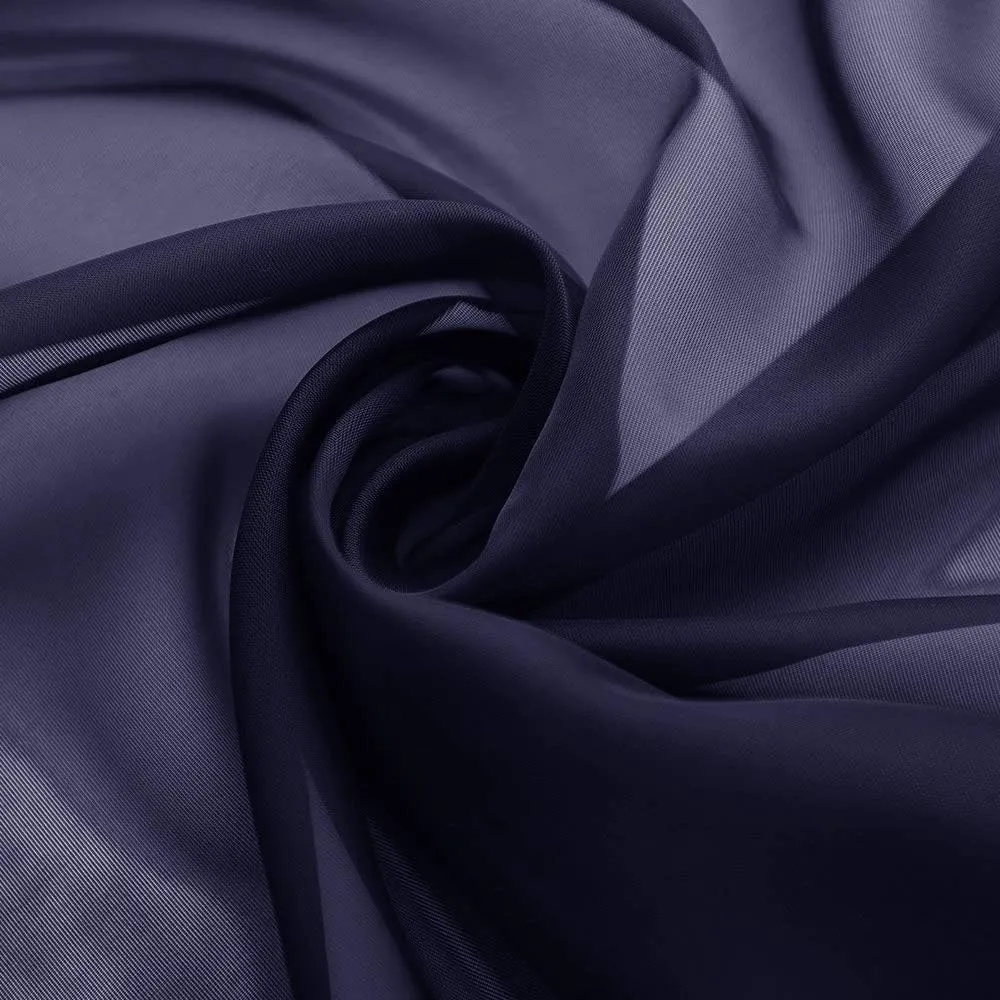 NICETOWN Scarf Sheer Curtain 216 Length - Window Topper Valance Voile Panel Classic for Sons/Boys/Seniors Room (60 Wide by 216 Long inches, 1 Piece, Dark Blue)
