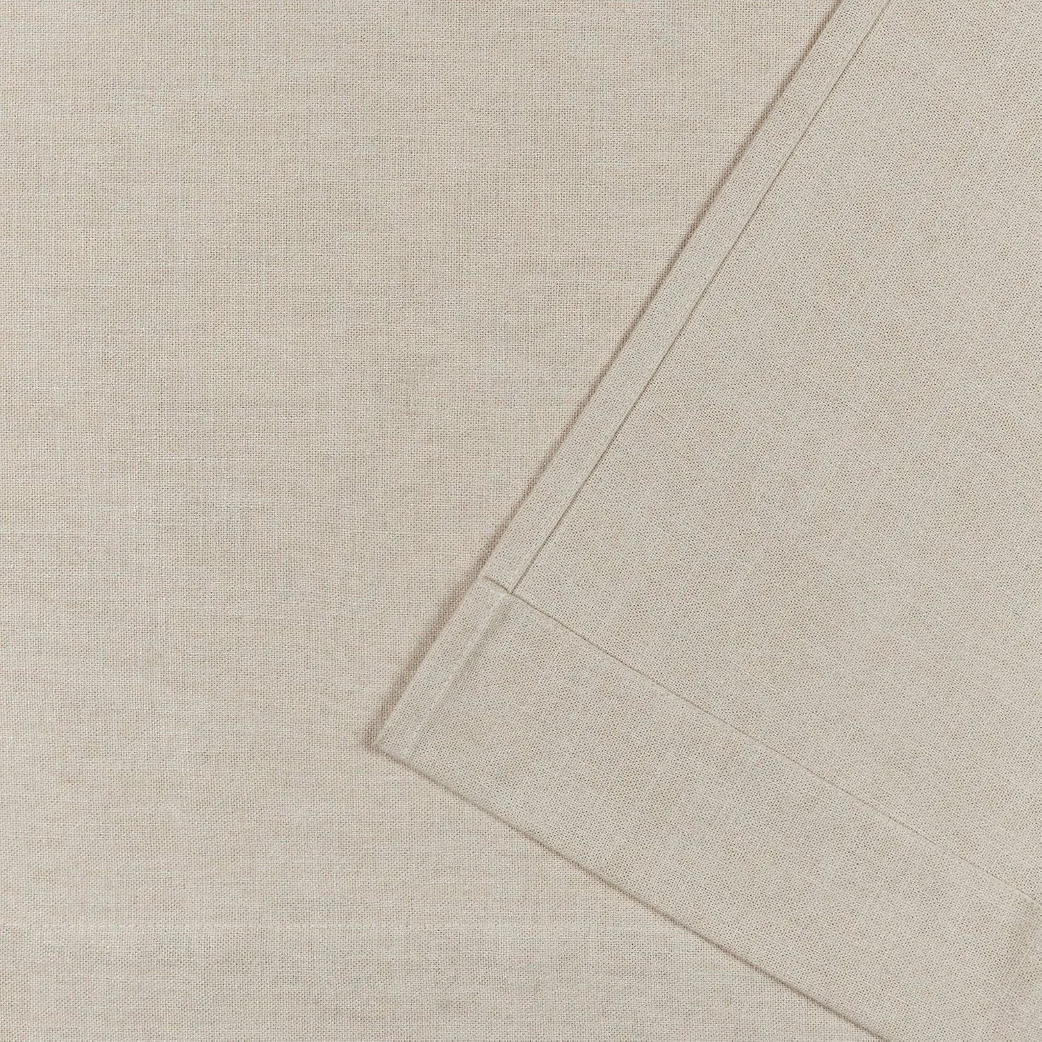 Nicole Miller New York Peterson Cotton Blend Tuxedo Tab Top Light Filtering Curtain Panels, 54"x 63", Natural, Set of 2