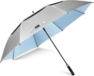 NINEMAX 51/54/62/68 Inch Golf Umbrella UV Potection, Auto Open Large UV Umbrellas Sun Blocking Double Canopy Vented Windproof for Sun Rain