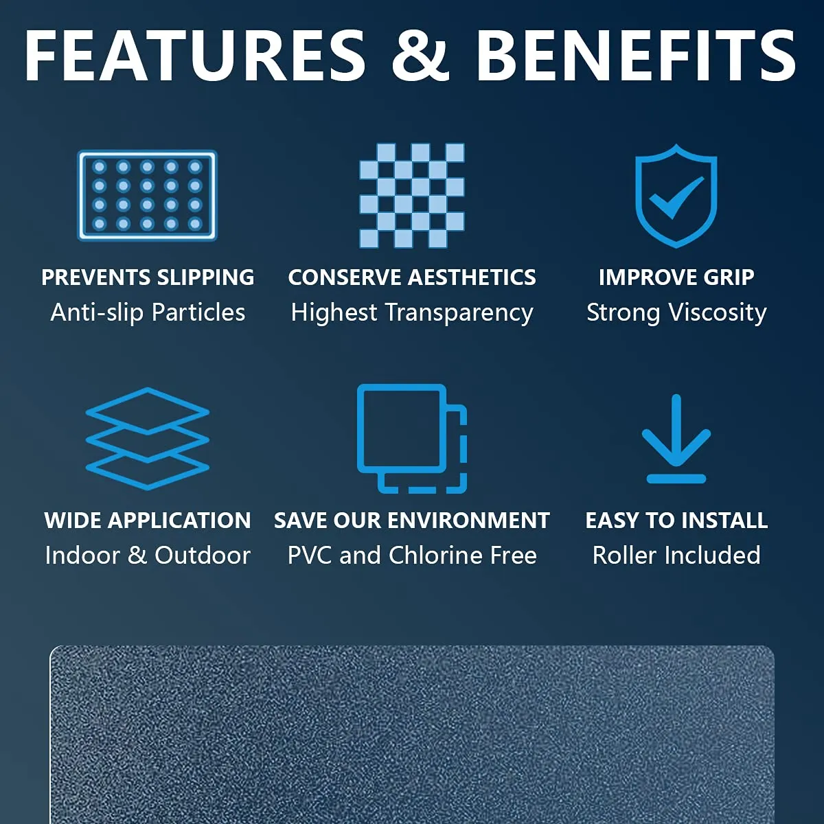 Non Slip Stair Treads - 6'' x 32'', 15 Pack Pre-Cut Transparent Anti Slip Strips, Waterproof High Viscosity, Adds Traction to Pools, Floor, Bathroom, Safety for Kids, Elders and Pets