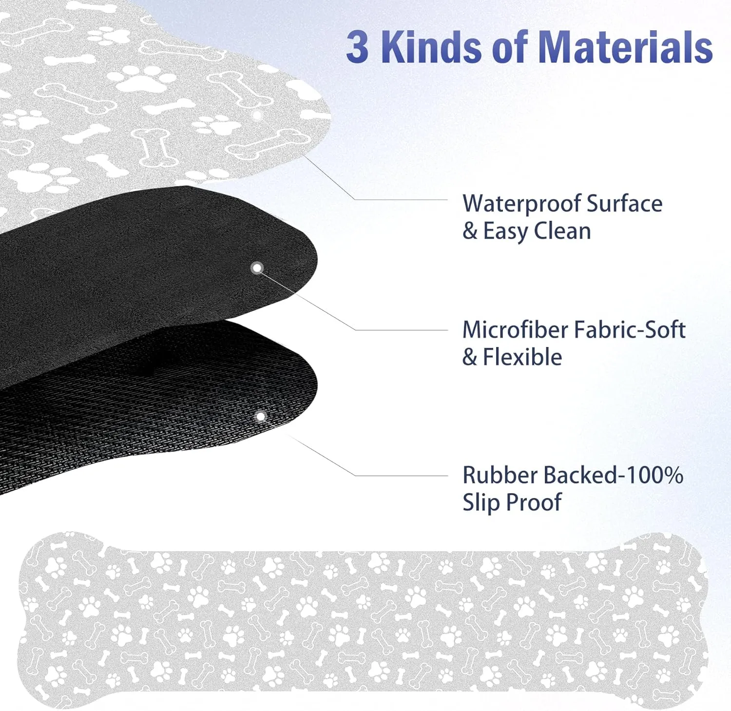 Non Slip Stair Treads for Wooden Steps, Rubber Backing Bone Shape Stair Treads Set of 15, 8x30 Inch Safety Step Mat for Kids, Elders and Pets, Easy Clean and Reusable