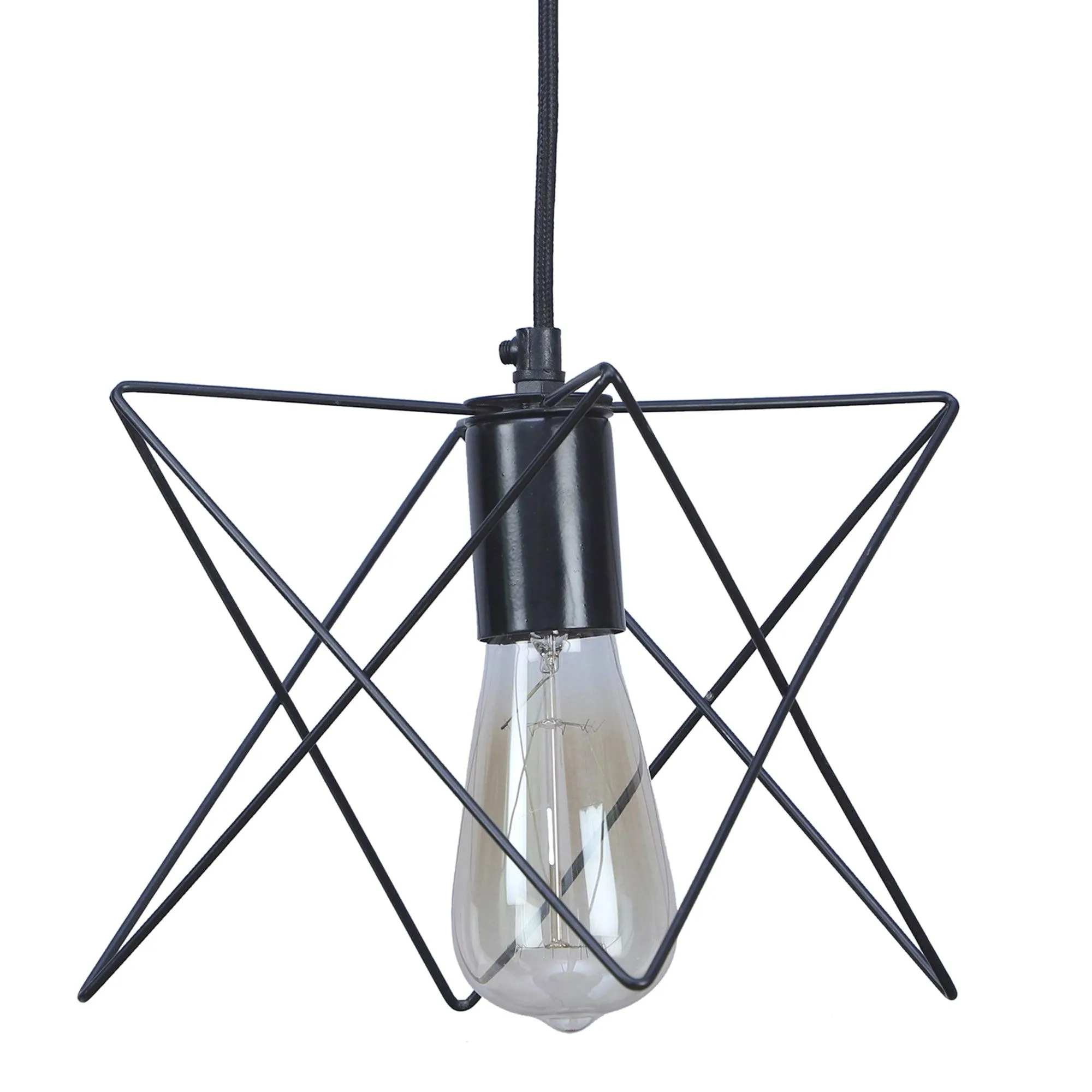 Nordic Black Vintage Metal Single Hanging Light by SS Lightings