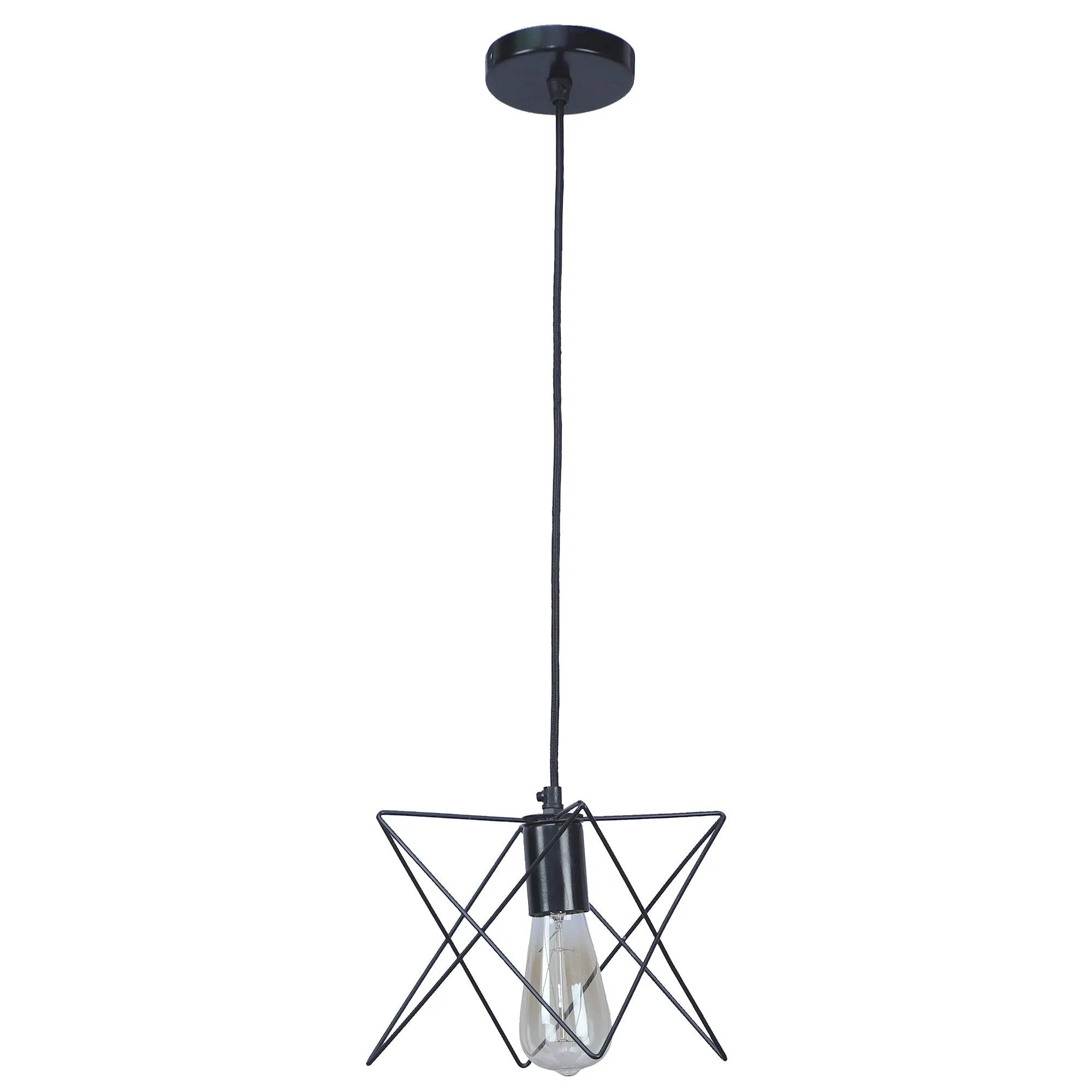 Nordic Black Vintage Metal Single Hanging Light by SS Lightings