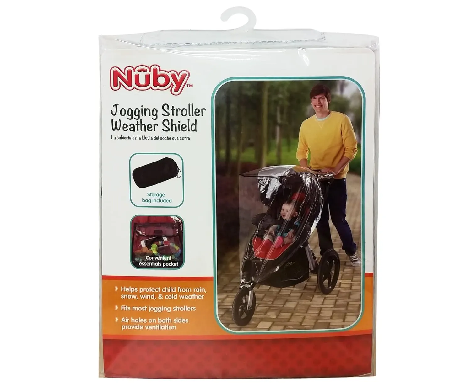 Nuby Jogging Stroller Weather Shield, Clear