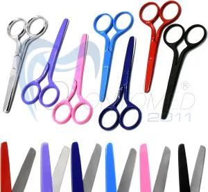 OdontoMed2011® Lot of 7 Pieces 4.5" Nursing Stainless Steel Pocket Scissors Mix Color 4 1/2"