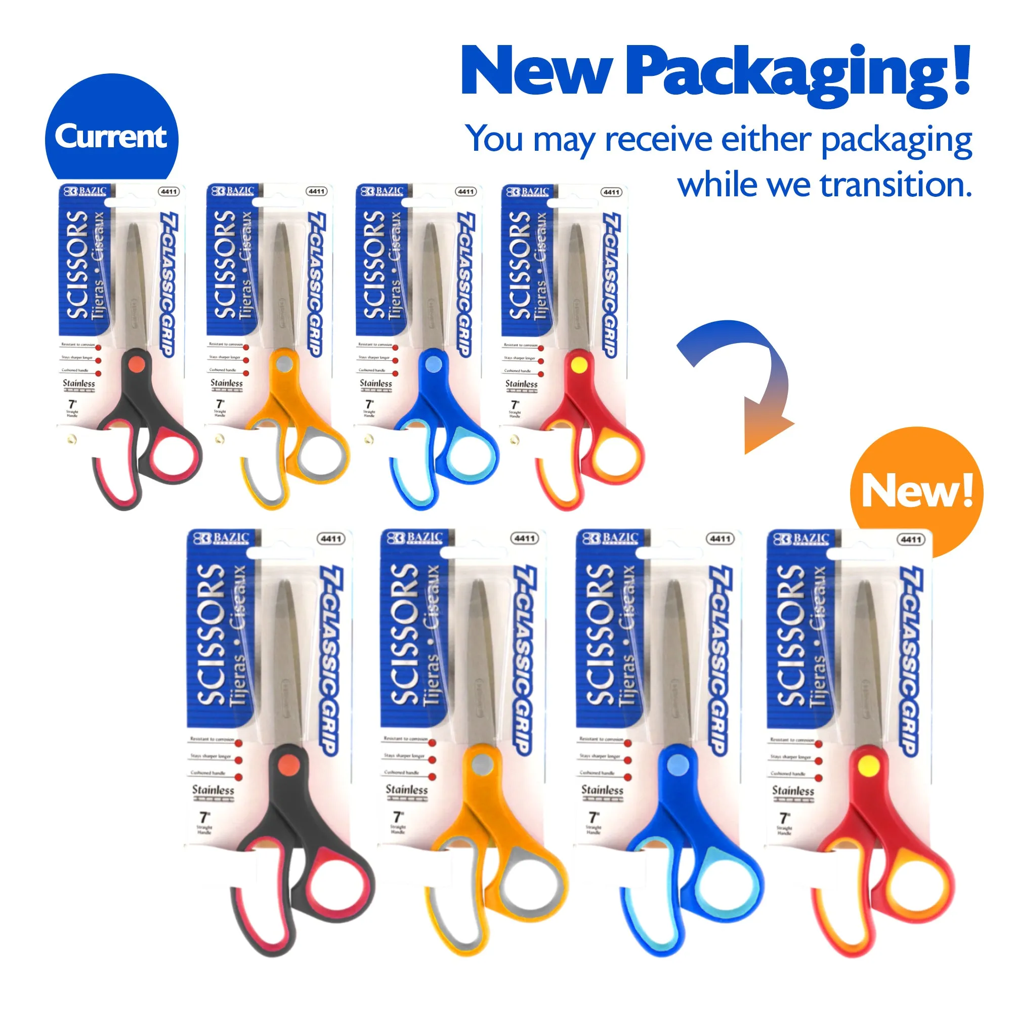 Office Scissors 7" Soft Grip