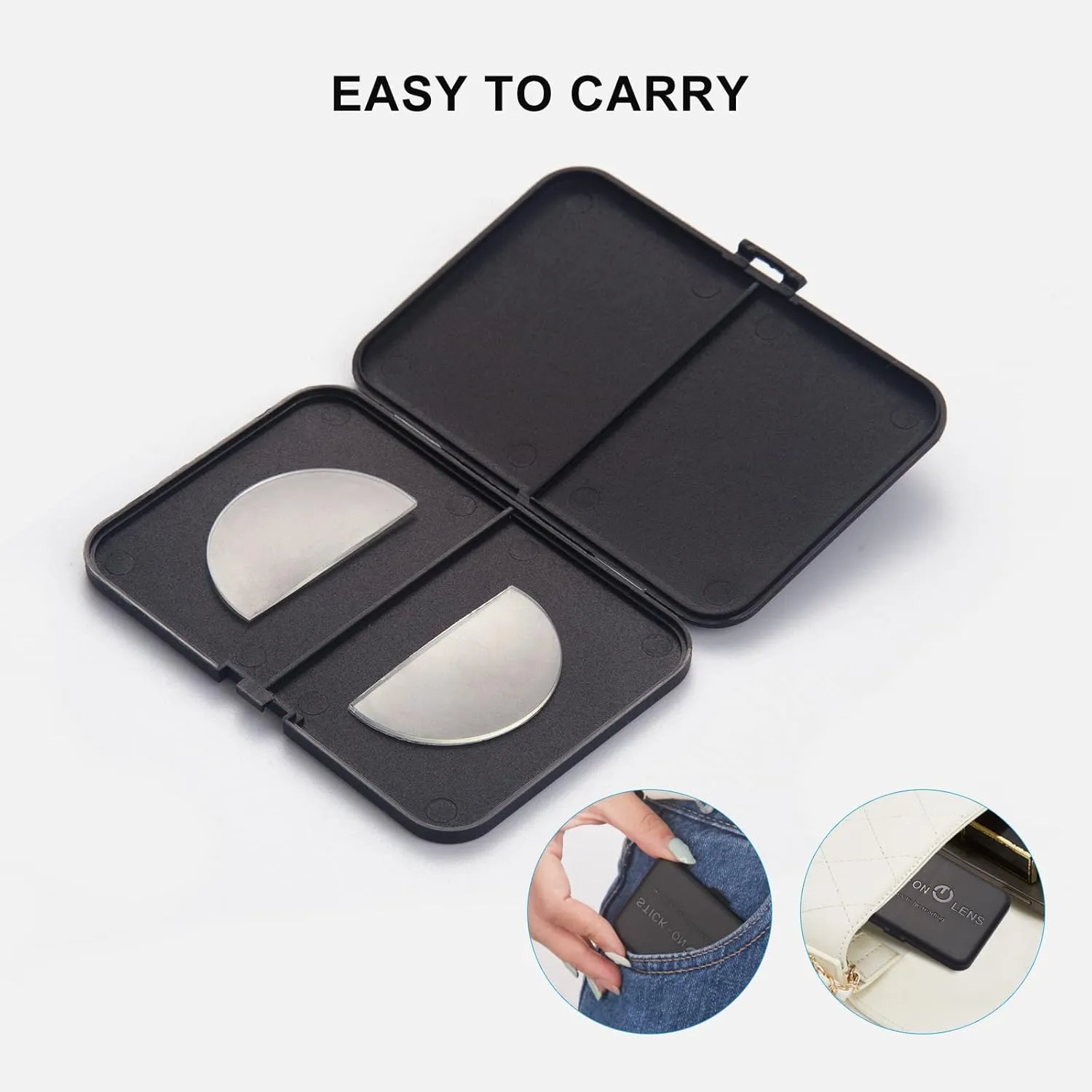 OKH Stick-on Bifocal Lenses, Convert Sunglasses, Goggles, or Glasses into Magnified Readers, Reusable, No Water Needed