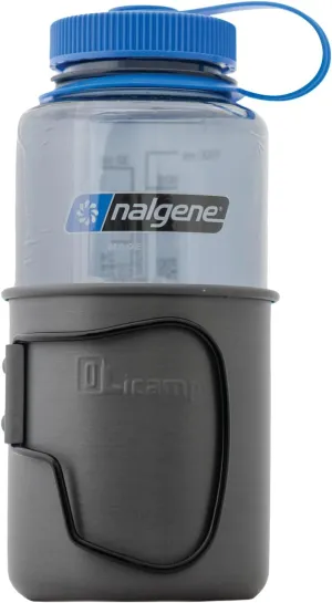 Olicamp Space Saver Mug Nalgene Sustain Tritan BPA-Free 32oz Wide Mouth Water Bottle Combo, Smoke Gray