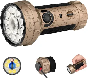 OLIGHT Marauder Mini 7,000 Lumens Bright Flashlight with 600 Meters Beam Distance, Powerful RGB Lights, Magnetic Rechargeable for Outdoors Work, Hunting, and Searching(Desert Terrain)