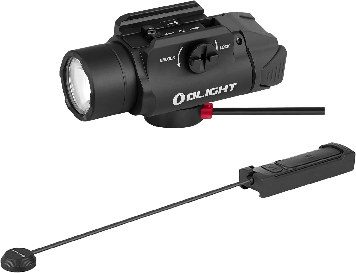OLIGHT PL-3R Valkyrie Rechargeable Tactical Light, 1500 Lumens Rail-Mounted Weaponlight Bundled with SRPL-7 Magnetic Remote Pressure Switch for PL-3R Valkyrie