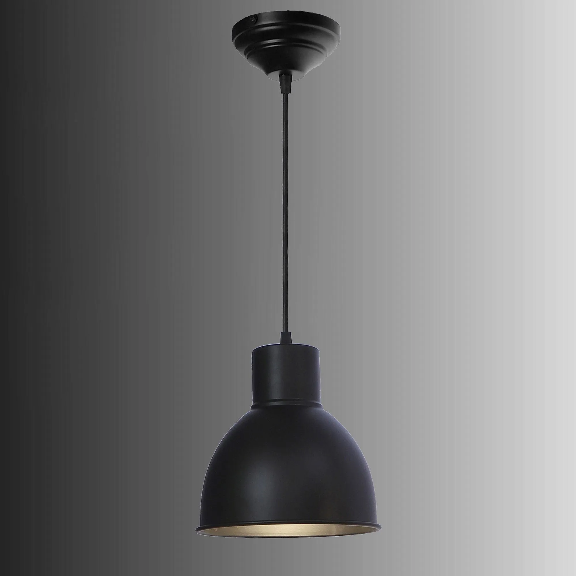 Opi Minimal Pastel Black Metal Single Hanging Light by SS Lightings