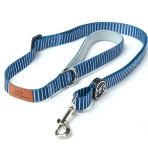 Oscar & Friends Dog Lead Teal Stripe- Small