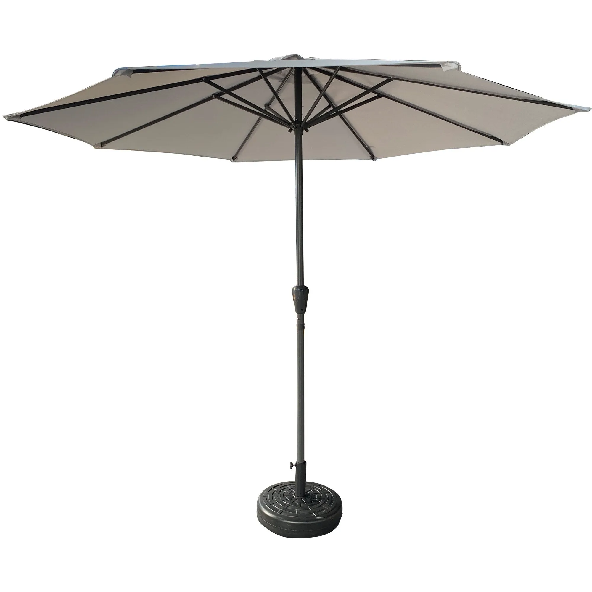 Outdoor Patio Umbrella Heavy Duty Outdoor Umbrella with 8 Ribs UV Resistant and Waterproof, for Poolside - Beige