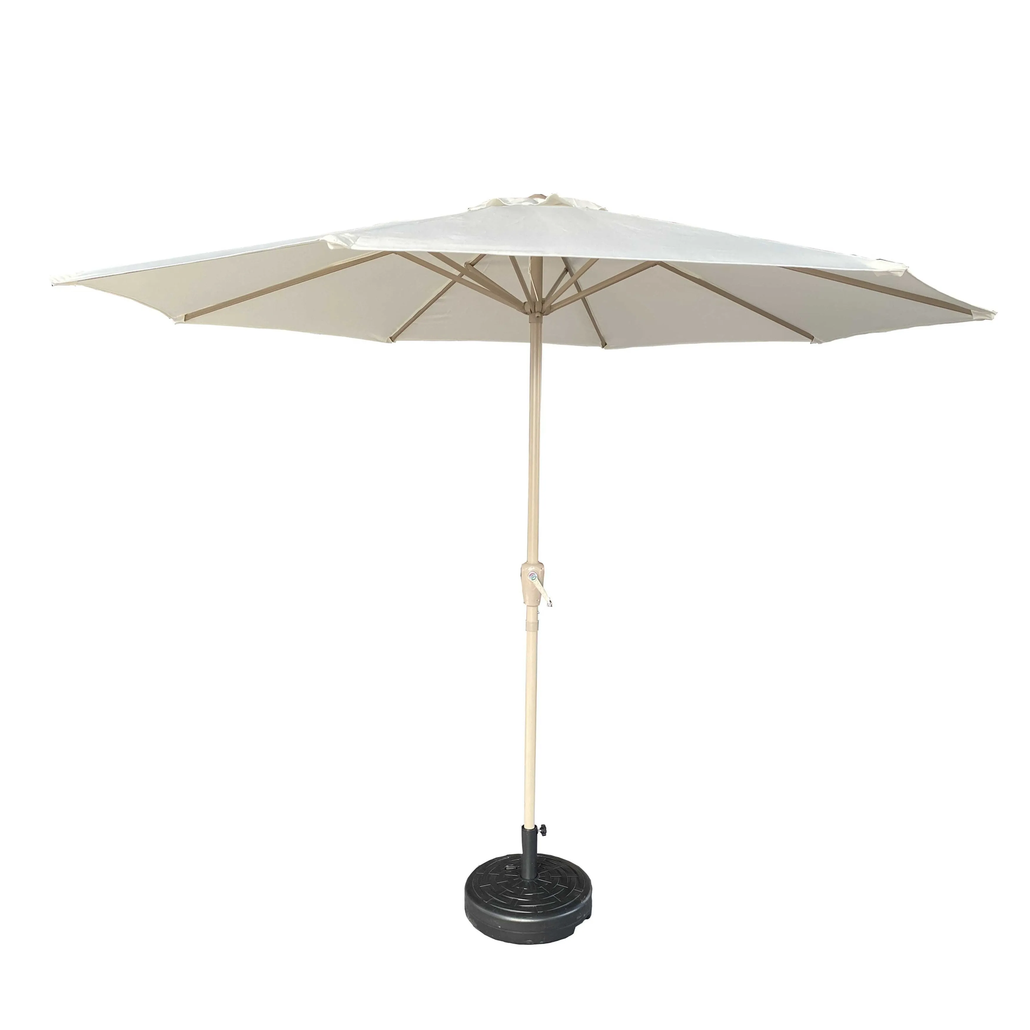 Outdoor Patio Umbrella Heavy Duty Outdoor Umbrella with 8 Ribs UV Resistant and Waterproof, for Poolside - Beige