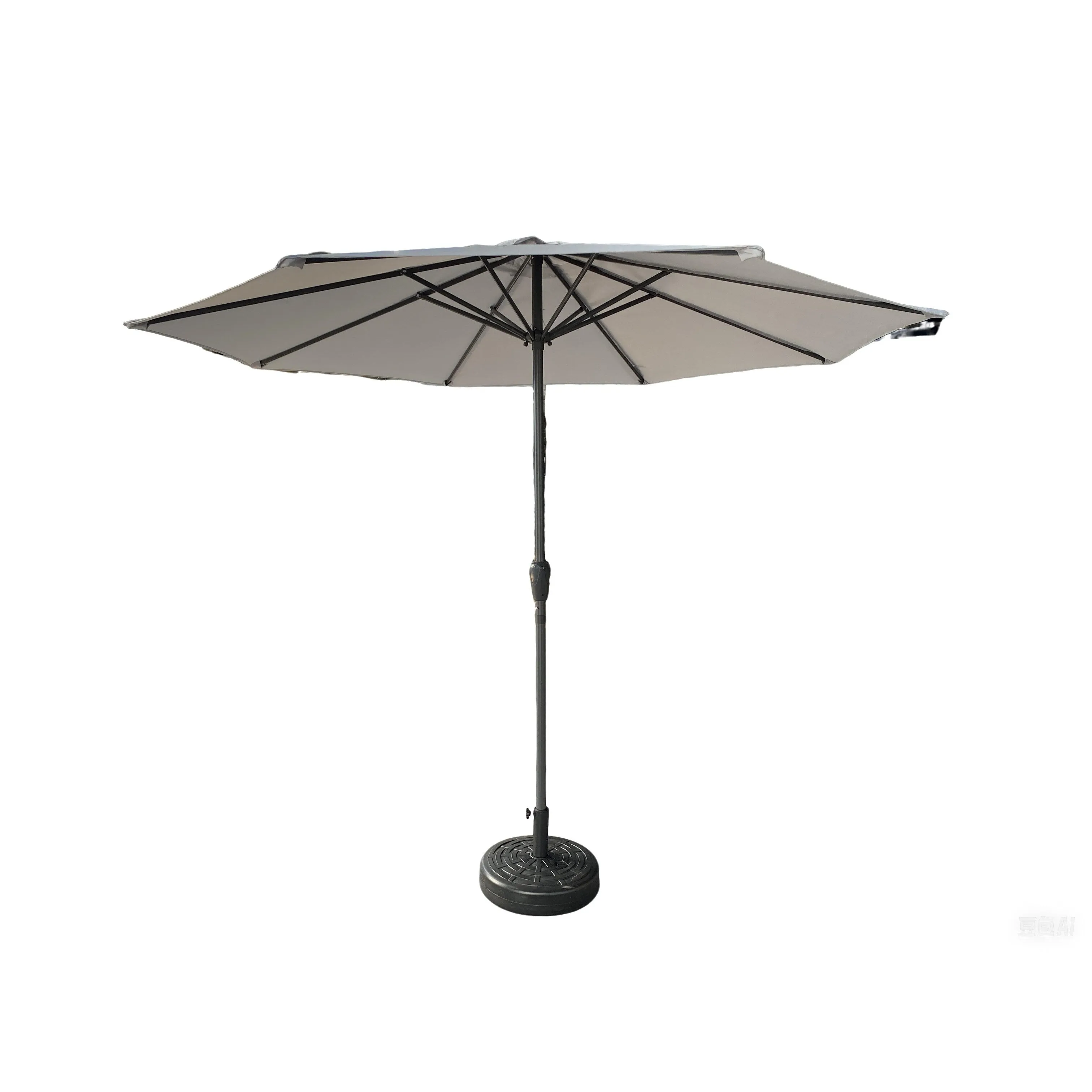 Outdoor Patio Umbrella Heavy Duty Outdoor Umbrella with 8 Ribs UV Resistant and Waterproof, for Poolside - Beige