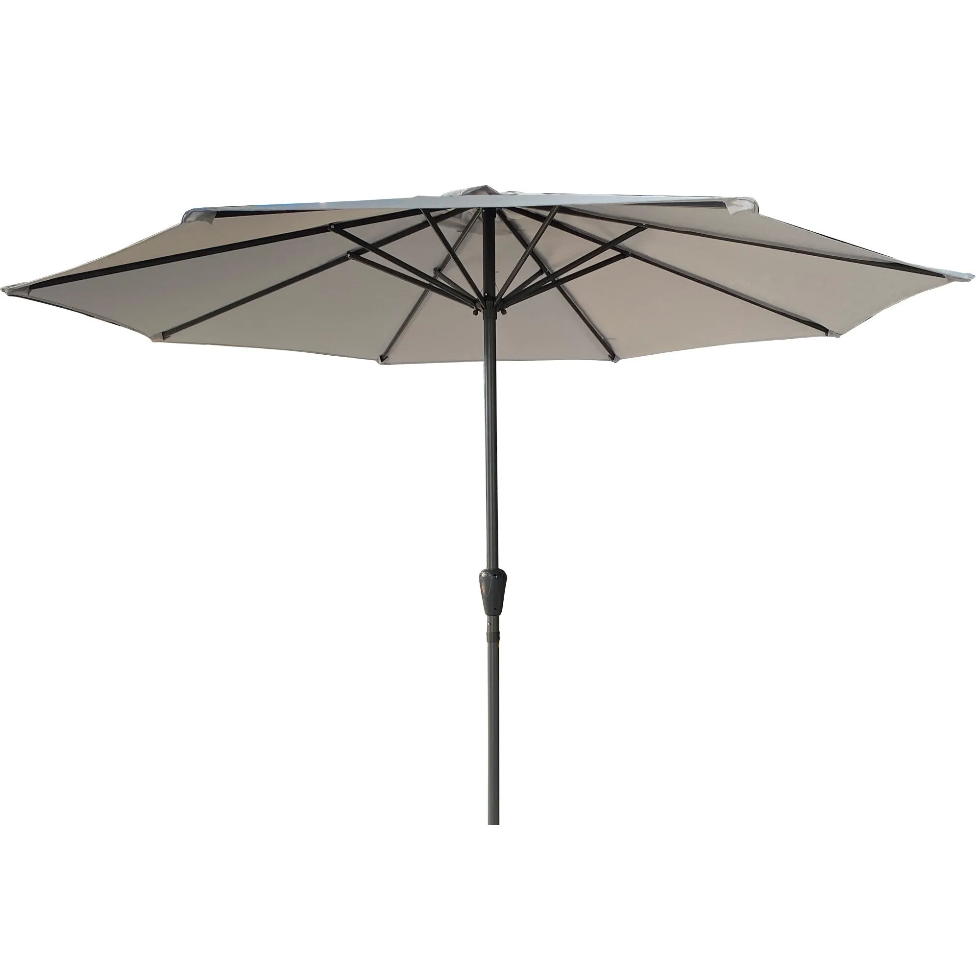 Outdoor Patio Umbrella Heavy Duty Outdoor Umbrella with 8 Ribs UV Resistant and Waterproof, for Poolside - Beige