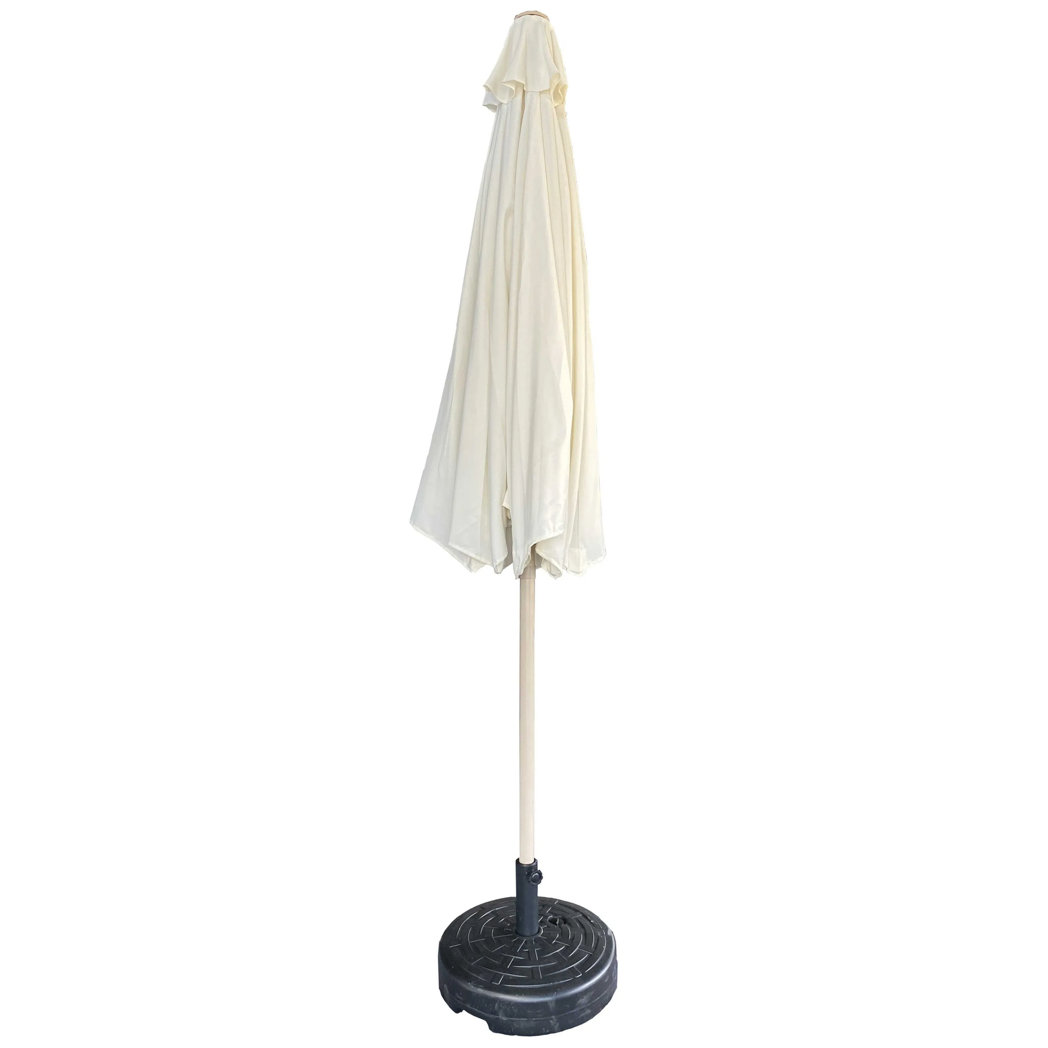 Outdoor Patio Umbrella Heavy Duty Outdoor Umbrella with 8 Ribs UV Resistant and Waterproof, for Poolside - Beige