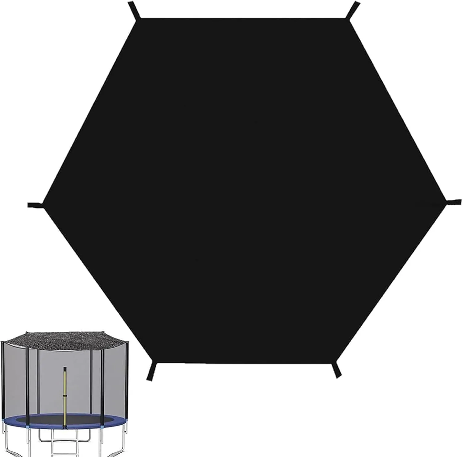 Outdoor Trampoline Shade Net Sun Protection Top Cover Breathable Trampolines Canopy Accessories UV & Leaves Resistant