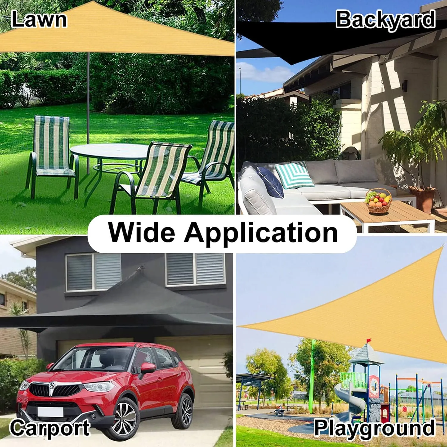 OutdoorLines Rectangle Sun Shade Sails for Patios 8 x 10 ft Sun UV Blocking Outdoor Canopy, Sunshades for Backyard, Lawn and Garden and All Outdoor Activities, Brown