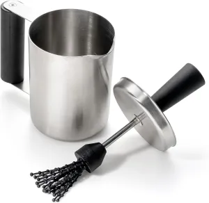 Outset Basting Pot and Sauce Mop, Stainless Steel Sauce Mop and Cup