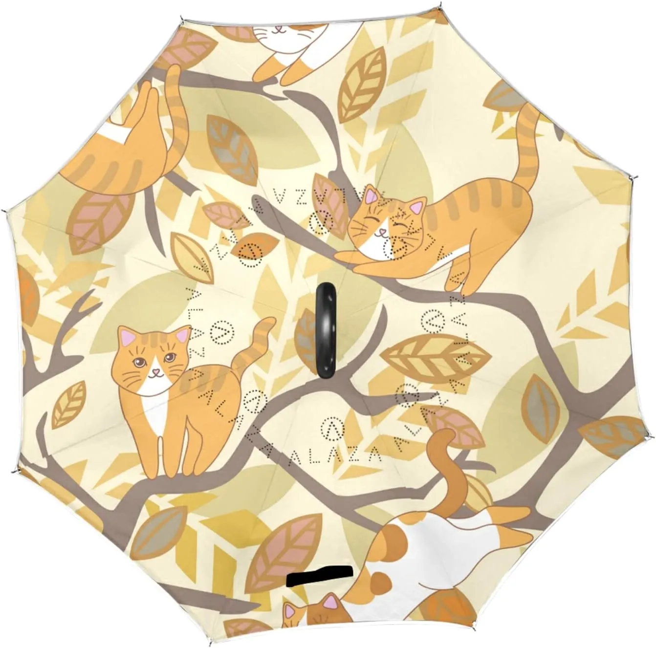 Oyihfvs Double Layer Inverted Umbrella, With C-Shaped Handle Windproof UV Proof Durable Parasol, For Men Women Outdoor Folding Rain Sun