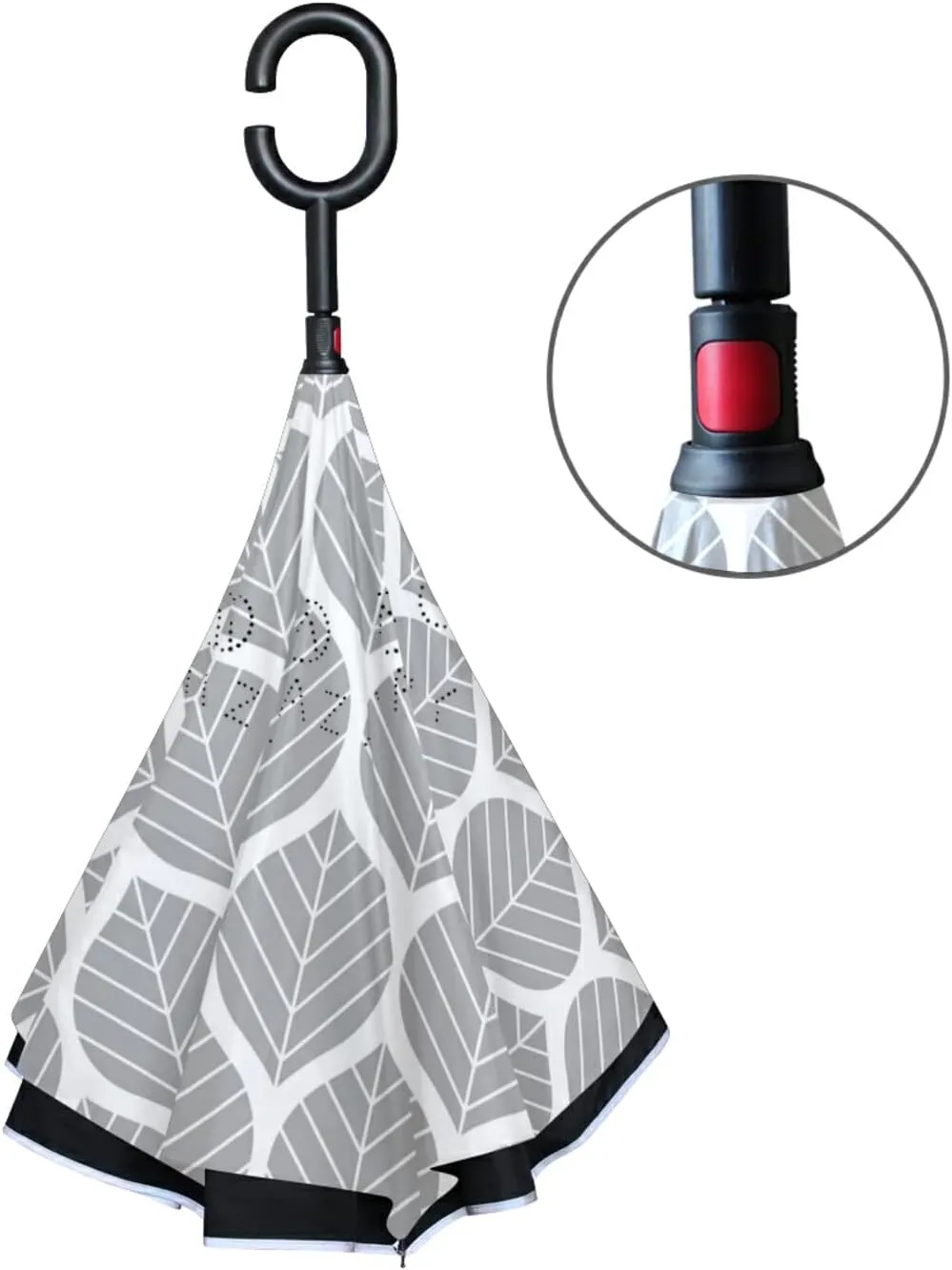 Oyihfvs Double Layer Inverted Umbrella, With C-Shaped Handle Windproof UV Proof Durable Parasol, For Men Women Outdoor Folding Rain Sun