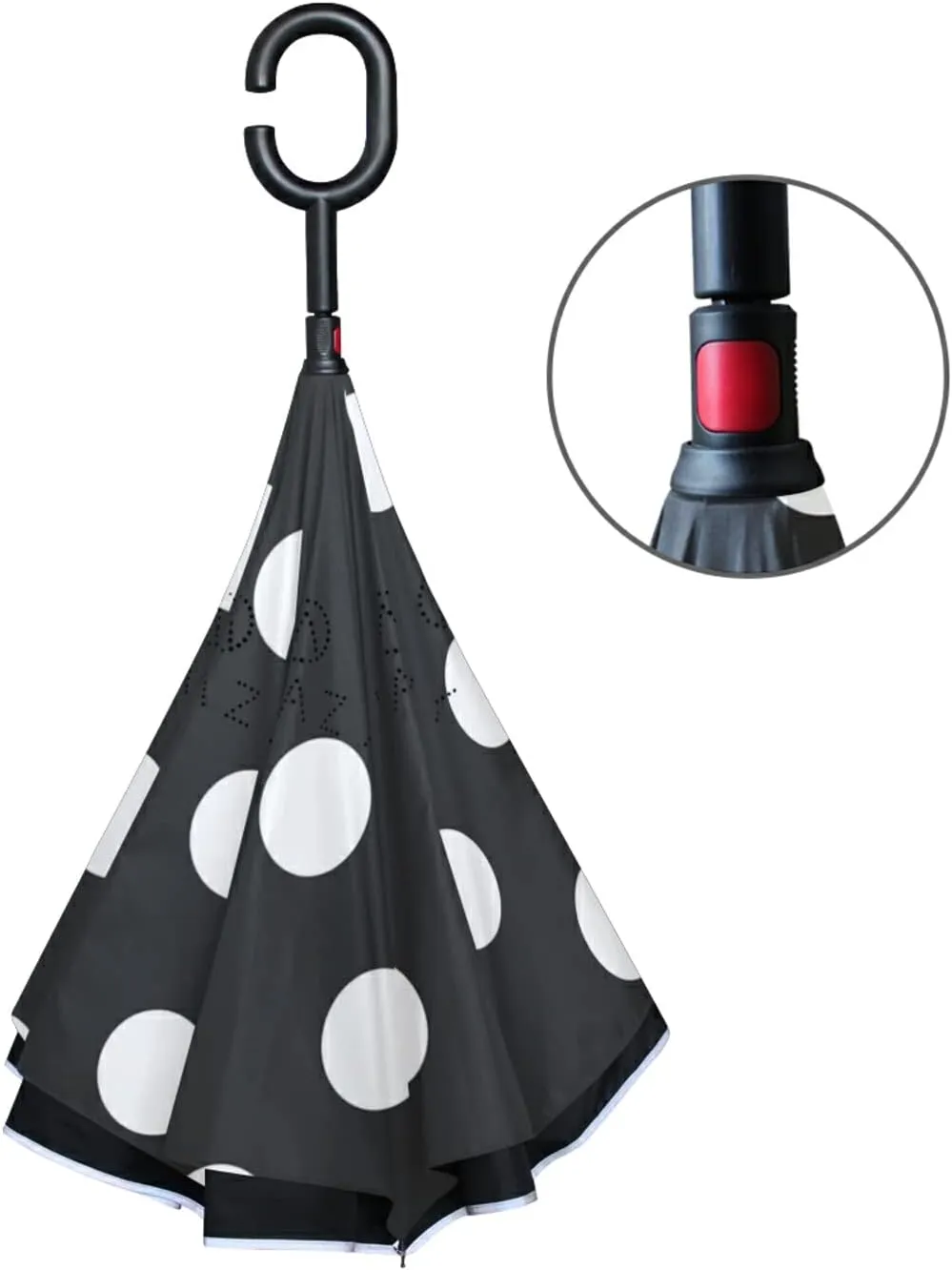 Oyihfvs Double Layer Inverted Umbrella, With C-Shaped Handle Windproof UV Proof Durable Parasol, For Men Women Outdoor Folding Rain Sun