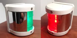 Pactrade Marine Boat Green Starboard and Red Port Side LED Navigation Light - White