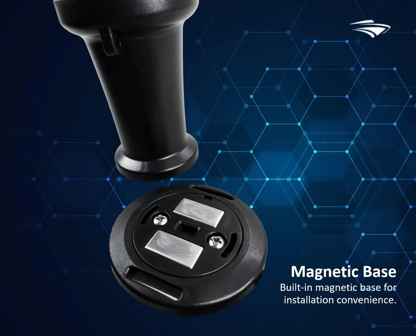 Pactrade Marine Navigation Lights for Boats LED - White Battery Powered Nav Lights for Boats - Magnetic Mount, Fixed Base, 2-Mode Operation - 1NM Waterproof