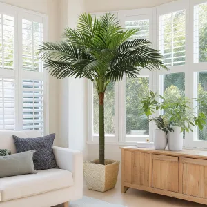 Palm Tree Artificial Tropical Plant 6FT Tall Faux Plants Indoor Fake Floor Plants Decorative Palm Tree House Large Office Plant Artificial Palm Trees for Home Decor…