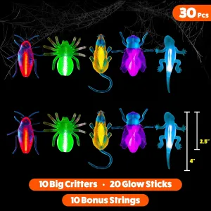 PartySticks Glow Critters for Easter - Glow Sticks Party Favors - Glow in The Dark Party Supplies
