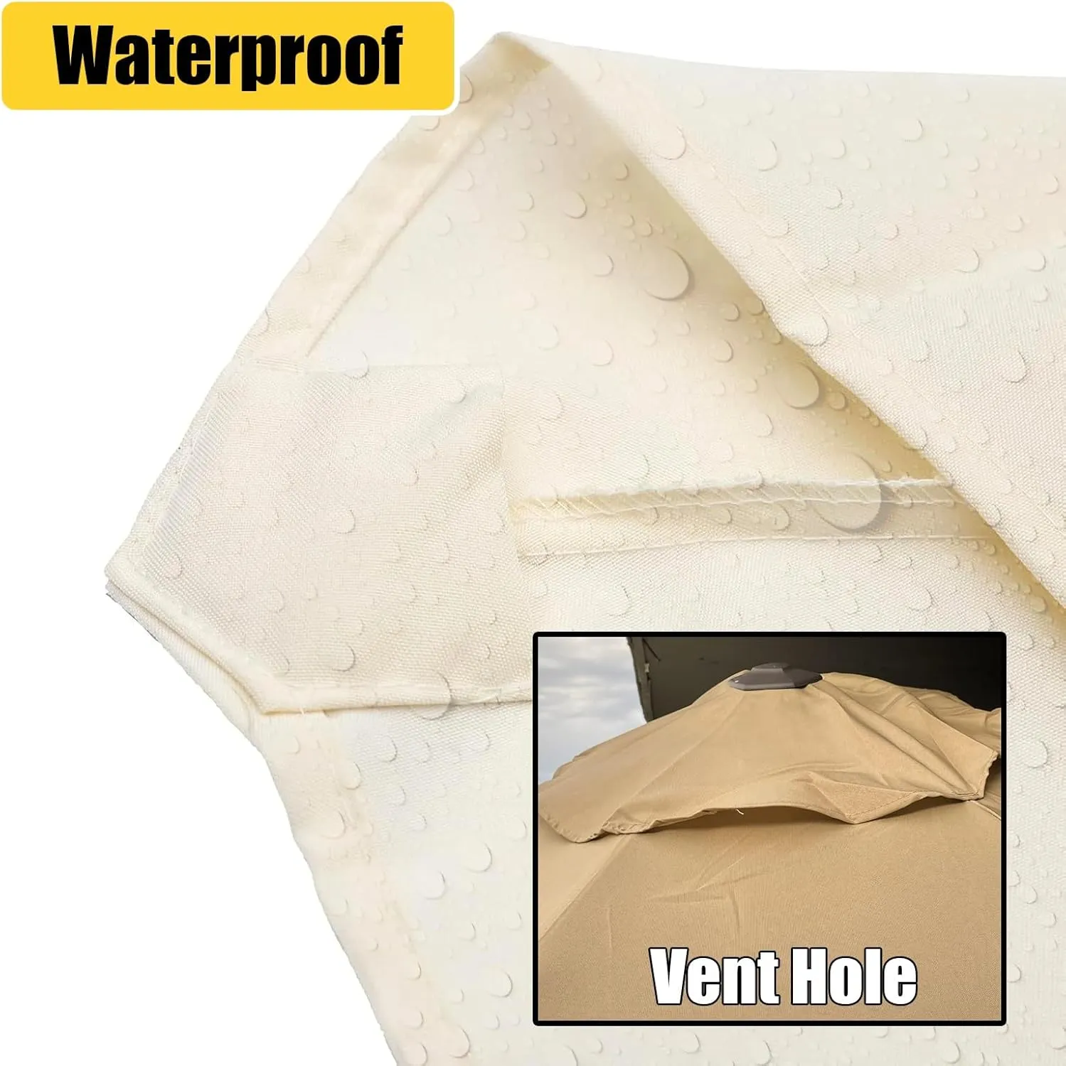 Patio umbrella 2m/2.30m/2.5m/2.7m/3.0m/3.5m Umbrella Replacement Fabric, Parasol Canopy Fabric, Patio Umbrella Market Table Outdoor Deck Parasol Cover Lawn Pool
