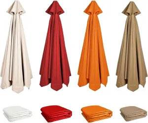 Patio umbrella 2m/2.30m/2.5m/2.7m/3.0m/3.5m Umbrella Replacement Fabric, Parasol Canopy Fabric, Patio Umbrella Market Table Outdoor Deck Parasol Cover Lawn Pool