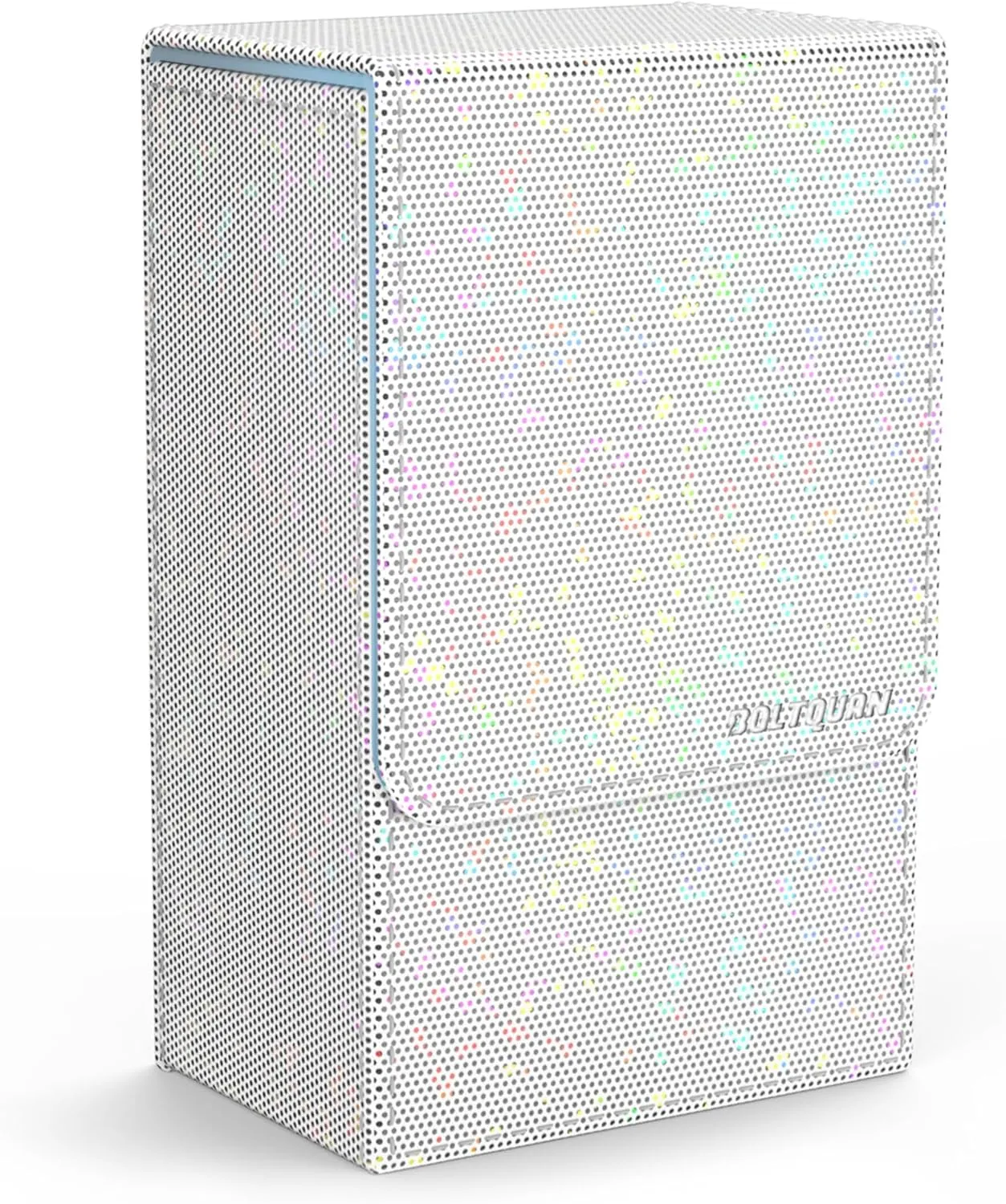 Pearlized White Tarot Card Holder with Light Blue Interior – Fold-Top Case with Magnetic Lid Closure – Fits Standard Tarot Decks – Outer Dimensions 5.39 x 3.38 x 2 Inches (Pearlized White)
