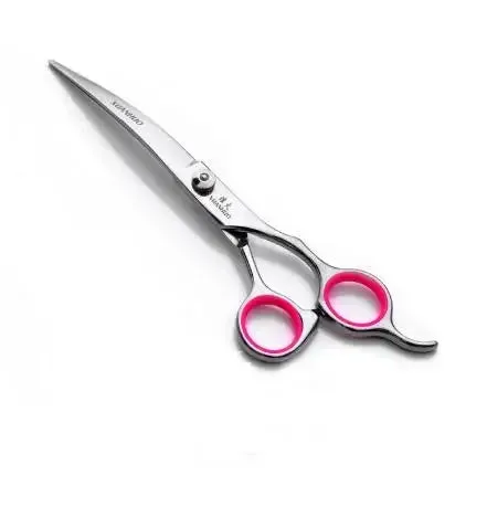 Pet Grooming Scissors Set - Professional Curved Dog Hair Trimming Scissors and Clippers