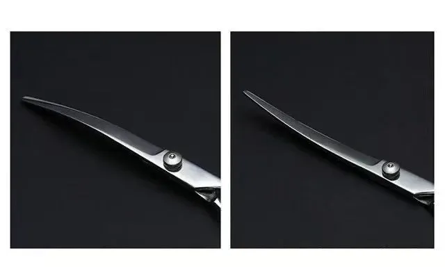 Pet Grooming Scissors Set - Professional Curved Dog Hair Trimming Scissors and Clippers