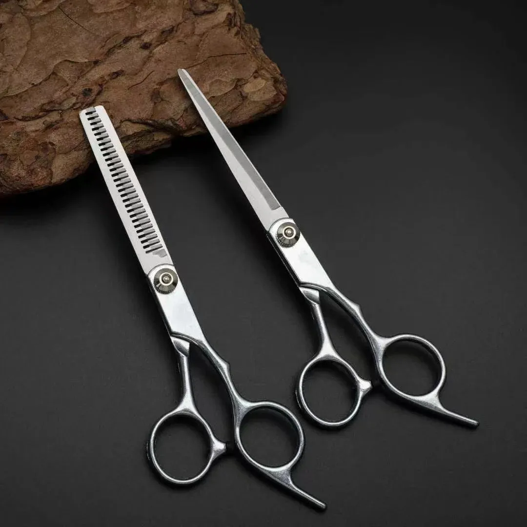 Pet Grooming Scissors Set - Professional Curved Dog Hair Trimming Scissors and Clippers