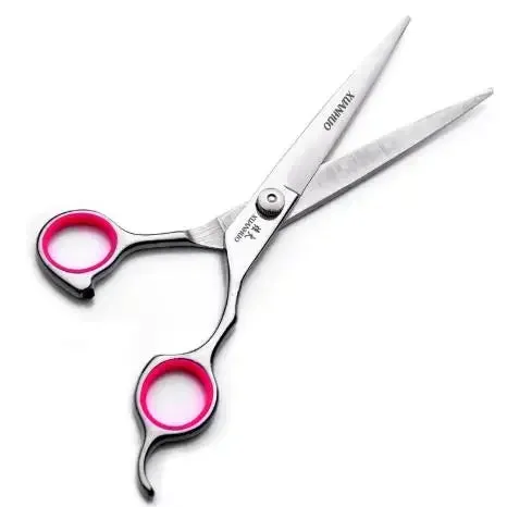 Pet Grooming Scissors Set - Professional Curved Dog Hair Trimming Scissors and Clippers