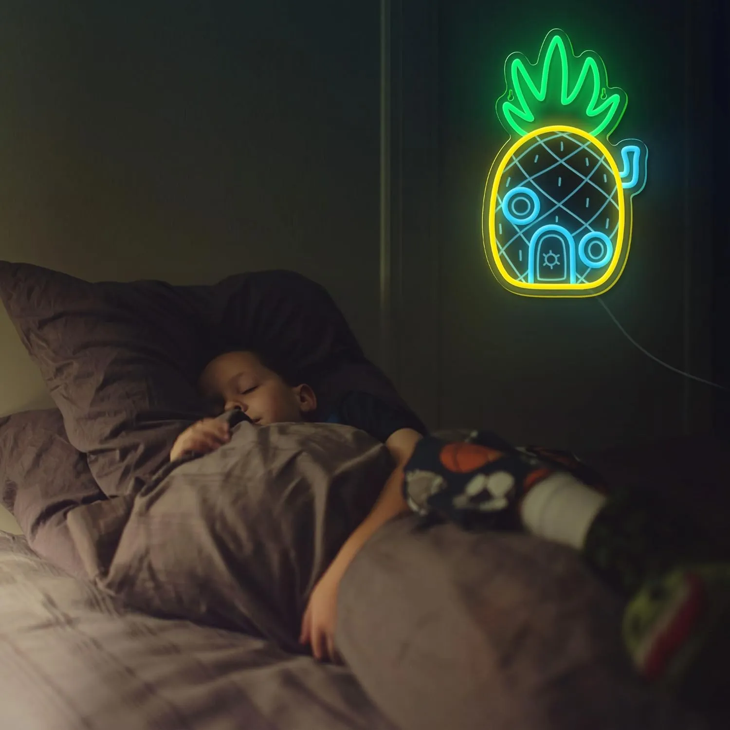 Pineapple House Neon Sign Dimmable LED Under Sea Pineapple Neon Signs for Wall Decor,Ocean Theme Kids Room Bedroom Game Room Birthday Party Decorations Gifts for Kids
