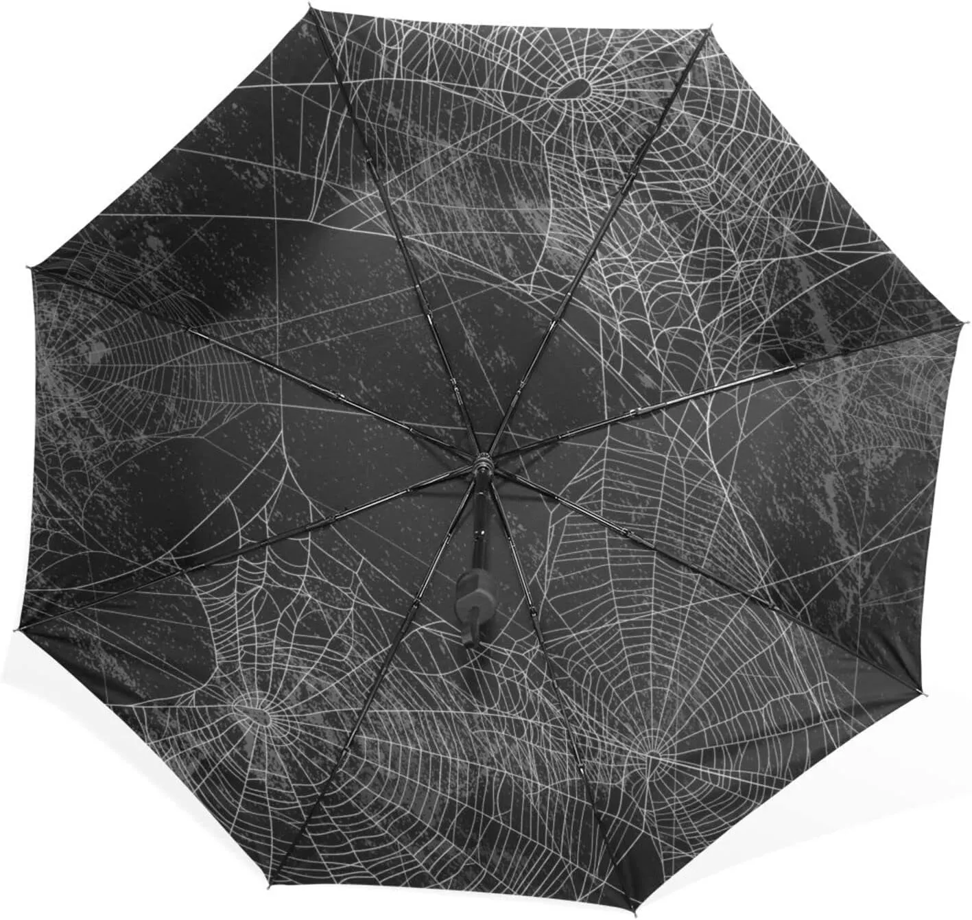 Poeticcity Rain Travel Umbrella, Hand Open Close Windproof Waterproof Folding Umbrella, Compact Canopy Strong Ray Parasol Umbrella