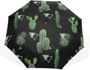 Poeticcity Rain Travel Umbrella, Hand Open Close Windproof Waterproof Folding Umbrella, Compact Canopy Strong Ray Parasol Umbrella