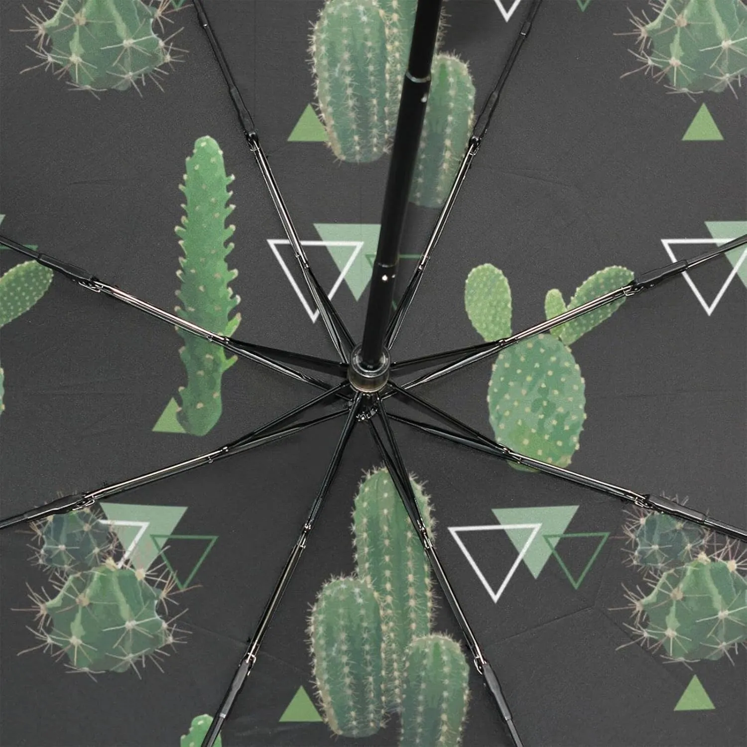 Poeticcity Rain Travel Umbrella, Hand Open Close Windproof Waterproof Folding Umbrella, Compact Canopy Strong Ray Parasol Umbrella