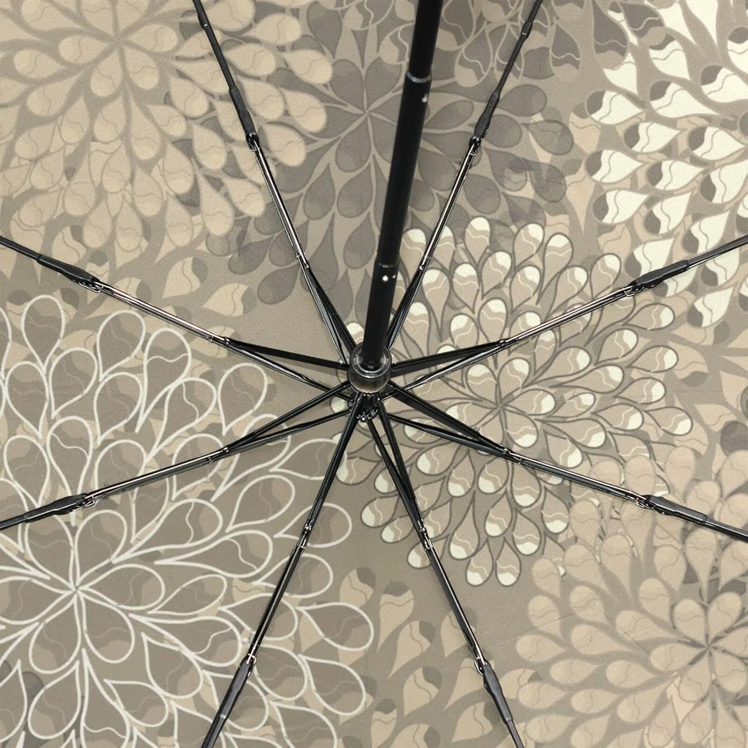 Poeticcity Rain Travel Umbrella, Hand Open Close Windproof Waterproof Folding Umbrella, Compact Canopy Strong Ray Parasol Umbrella