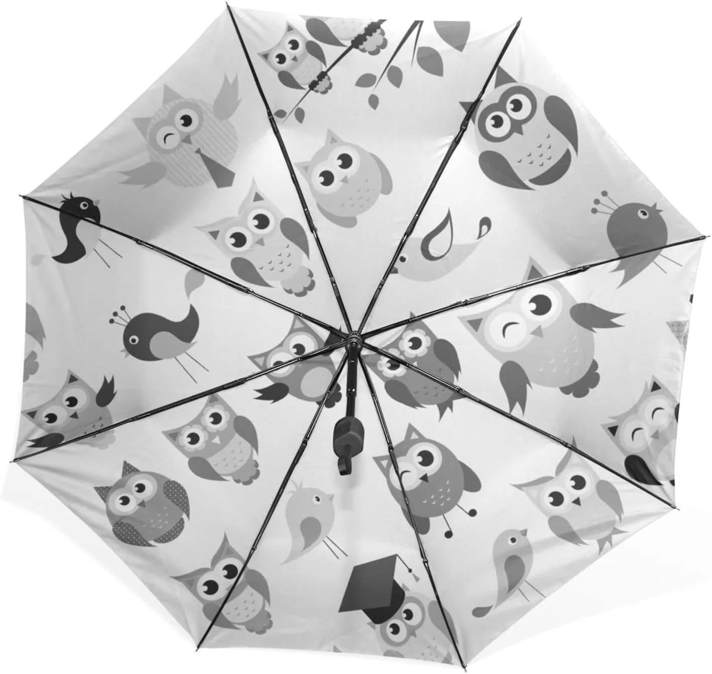 Poeticcity Rain Travel Umbrella, Hand Open Close Windproof Waterproof Folding Umbrella, Compact Canopy Strong Ray Parasol Umbrella