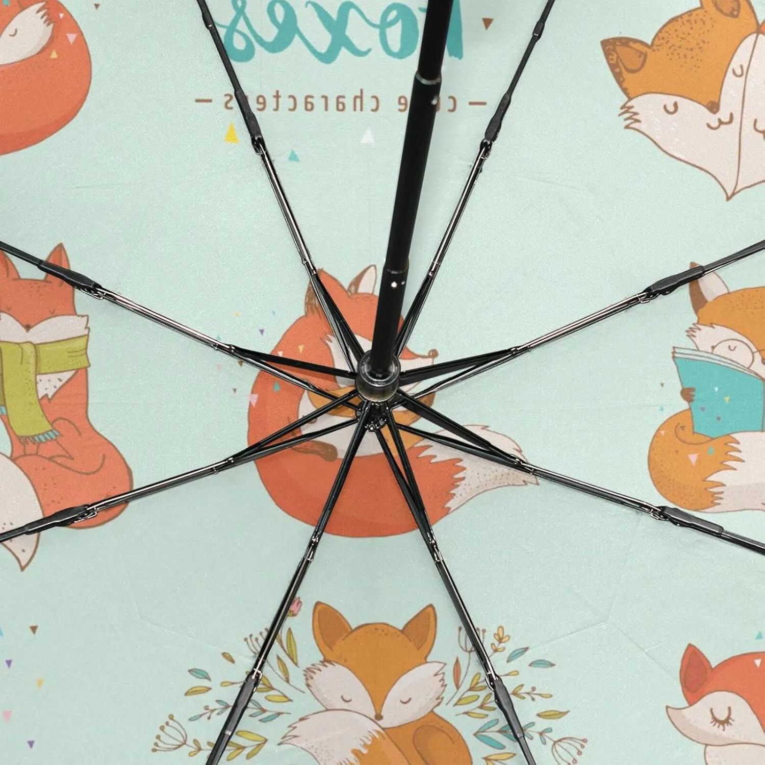 Poeticcity Rain Travel Umbrella, Hand Open Close Windproof Waterproof Folding Umbrella, Compact Canopy Strong Ray Parasol Umbrella