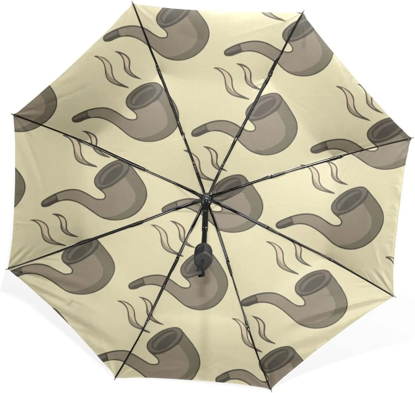 Poeticcity Rain Travel Umbrella, Hand Open Close Windproof Waterproof Folding Umbrella, Compact Canopy Strong Ray Parasol Umbrella