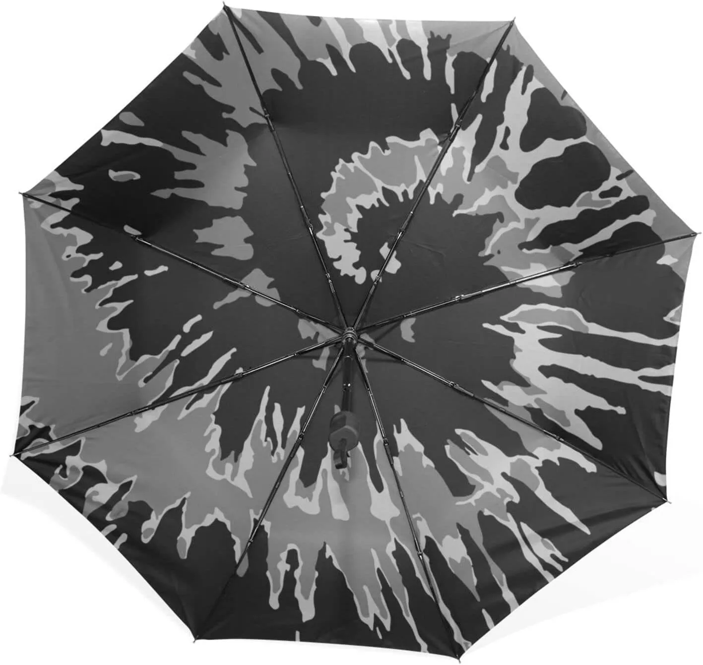 Poeticcity Rain Travel Umbrella, Hand Open Close Windproof Waterproof Folding Umbrella, Compact Canopy Strong Ray Parasol Umbrella