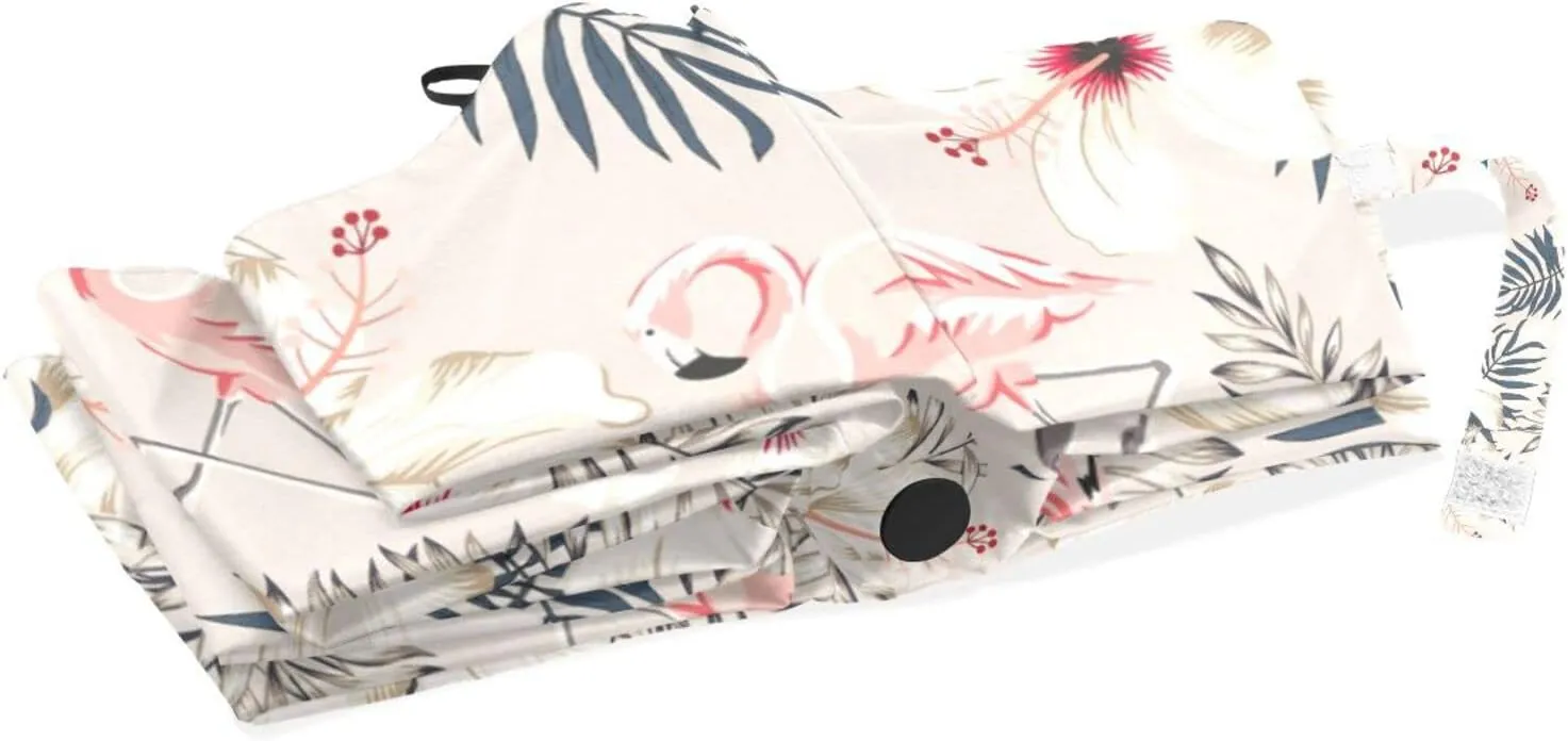 Poeticcity Rain Travel Umbrella, Hand Open Close Windproof Waterproof Folding Umbrella, Compact Canopy Strong Ray Parasol Umbrella
