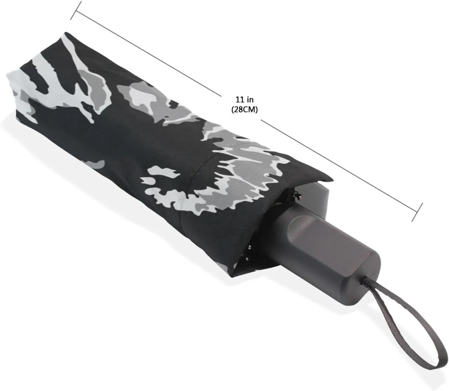 Poeticcity Rain Travel Umbrella, Hand Open Close Windproof Waterproof Folding Umbrella, Compact Canopy Strong Ray Parasol Umbrella