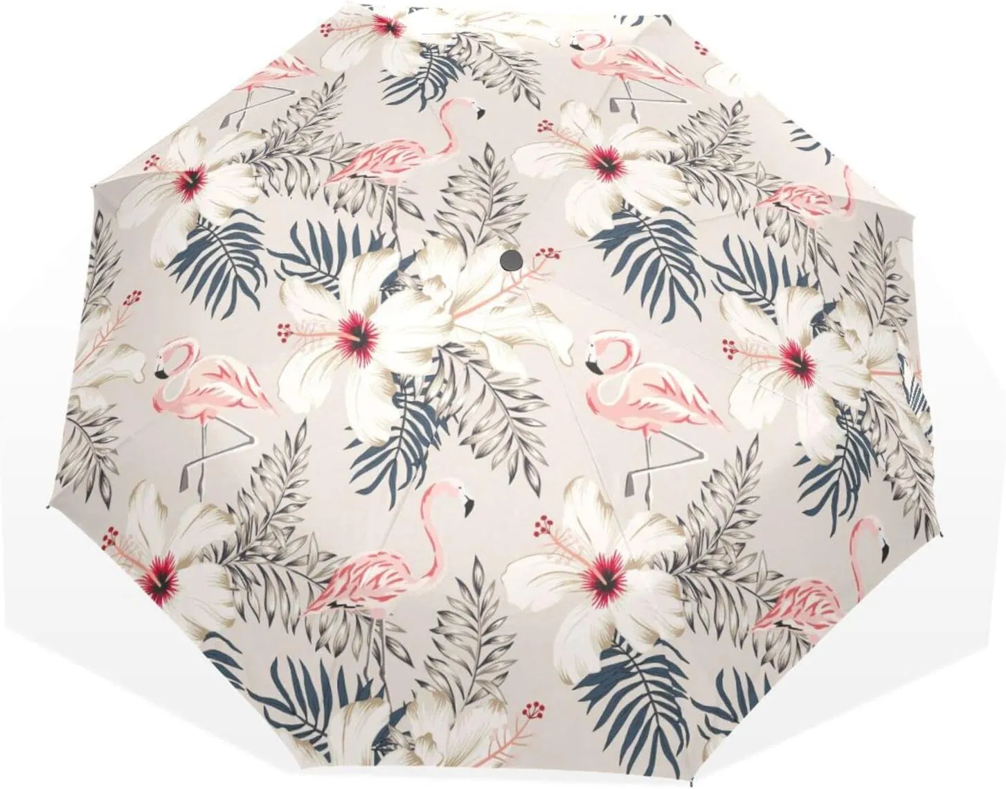 Poeticcity Rain Travel Umbrella, Hand Open Close Windproof Waterproof Folding Umbrella, Compact Canopy Strong Ray Parasol Umbrella